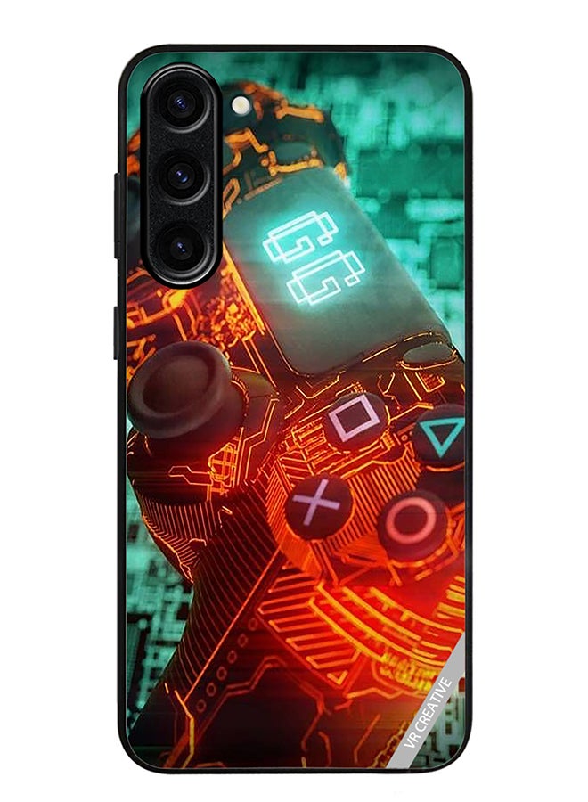 Protective Case Cover For Samsung Galaxy S23 FE Ps4 Controller Design Multicolour