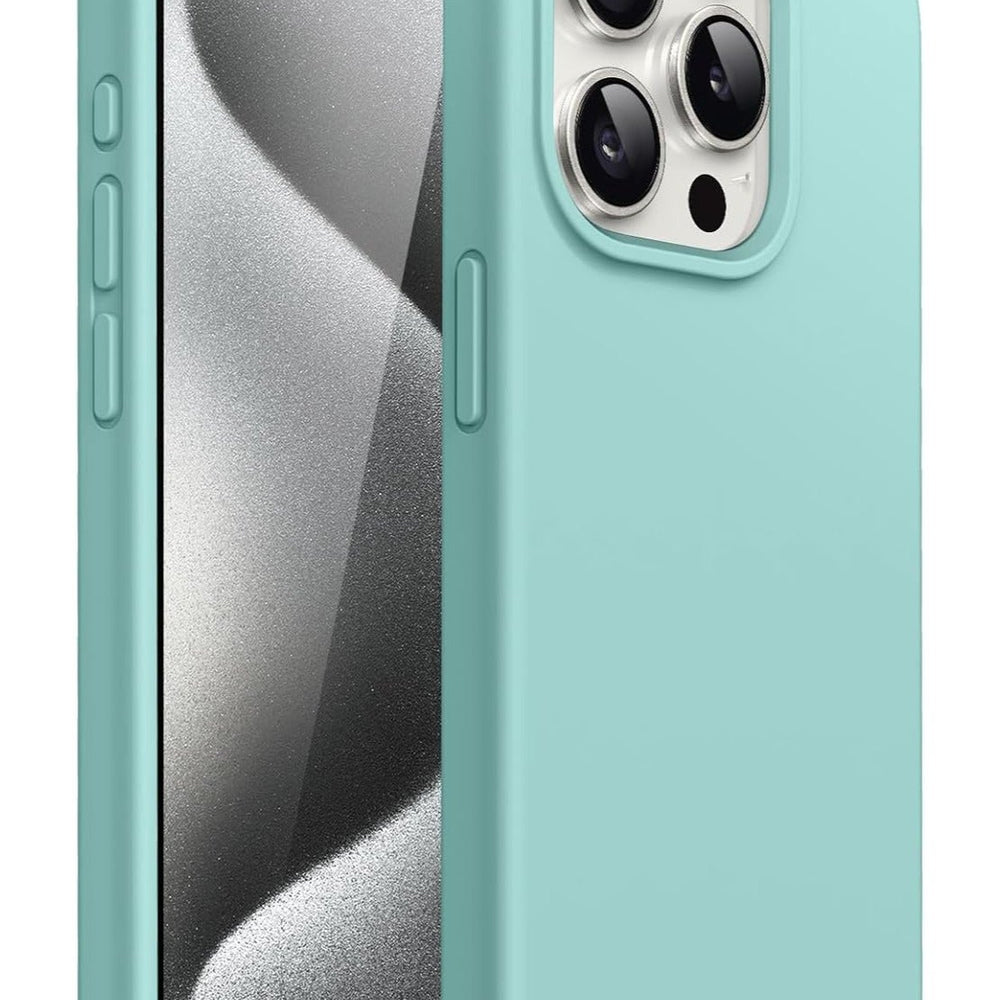 Silicone Case for iPhone 15 Pro 6.1-Inch (NOT FOR iPhone 15 Pro Max 6.7-Inch), Silky-Soft Touch Full-Body Protective Phone Case, Shockproof Cover (Bright Blue)