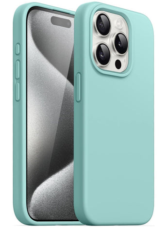 Silicone Case for iPhone 15 Pro 6.1-Inch (NOT FOR iPhone 15 Pro Max 6.7-Inch), Silky-Soft Touch Full-Body Protective Phone Case, Shockproof Cover (Bright Blue)