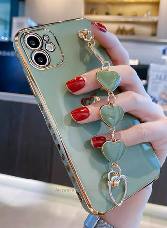 Mobile Cover For iPhone 12 With an Elegant Hearts Shaped Handle