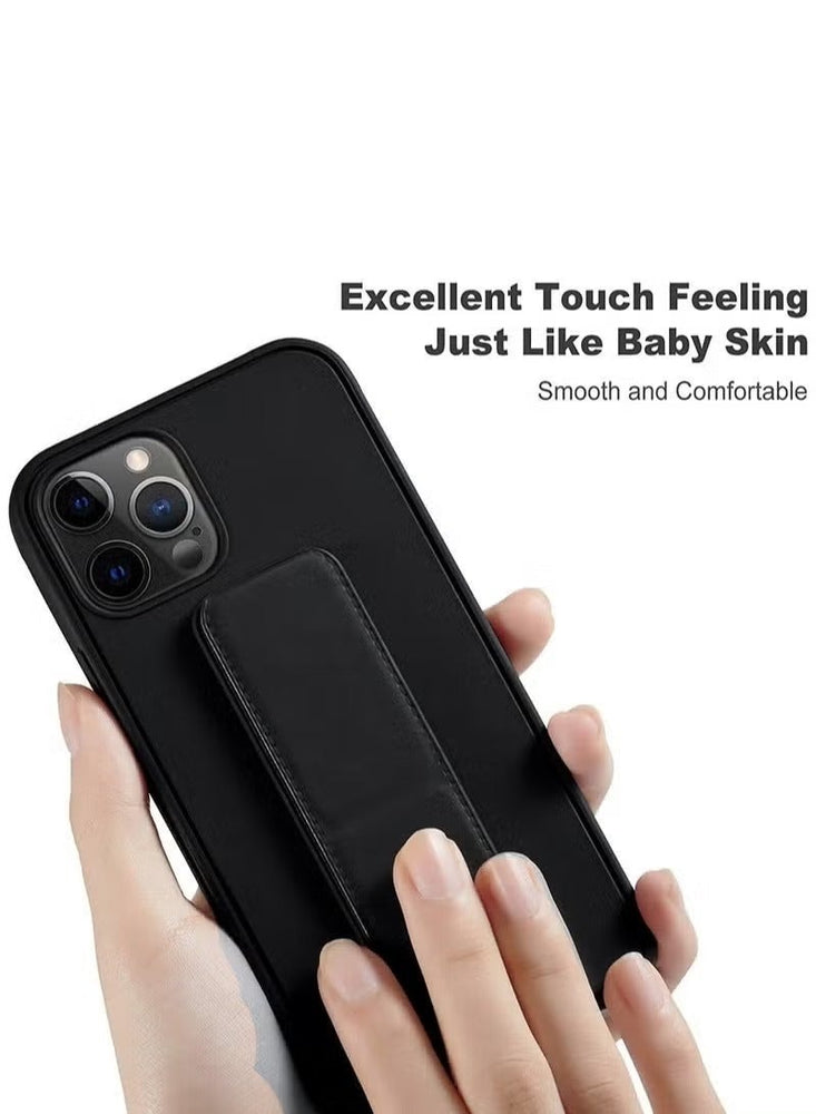 Iphone 15 Pro TPU Rubber Silicone Hand Grip Protective Phone Case Cover For Apple iPhone 15 Pro Black