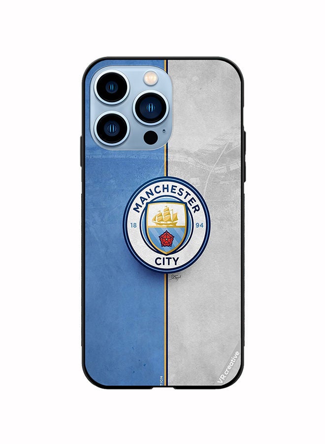 Protective Case Cover For Apple iPhone 13 Pro Manchester City Design Multicolour