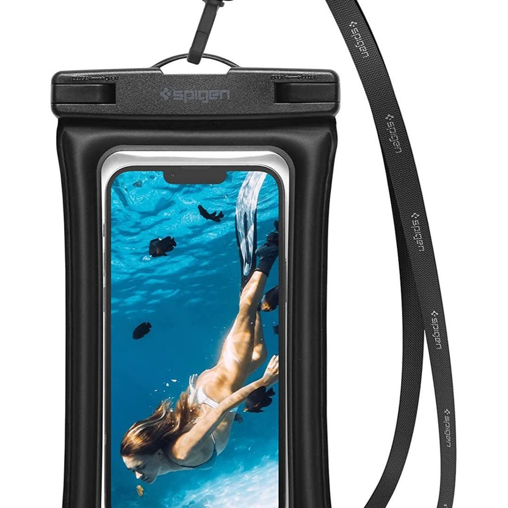 Aqua Shield Floating Universal Waterproof Phone Underwater Case Cover (1 Pack) IPX8 Pouch A610 Compatible With iPhone, Samsung Galaxy and Smartphone up to 6.9 inches - Black