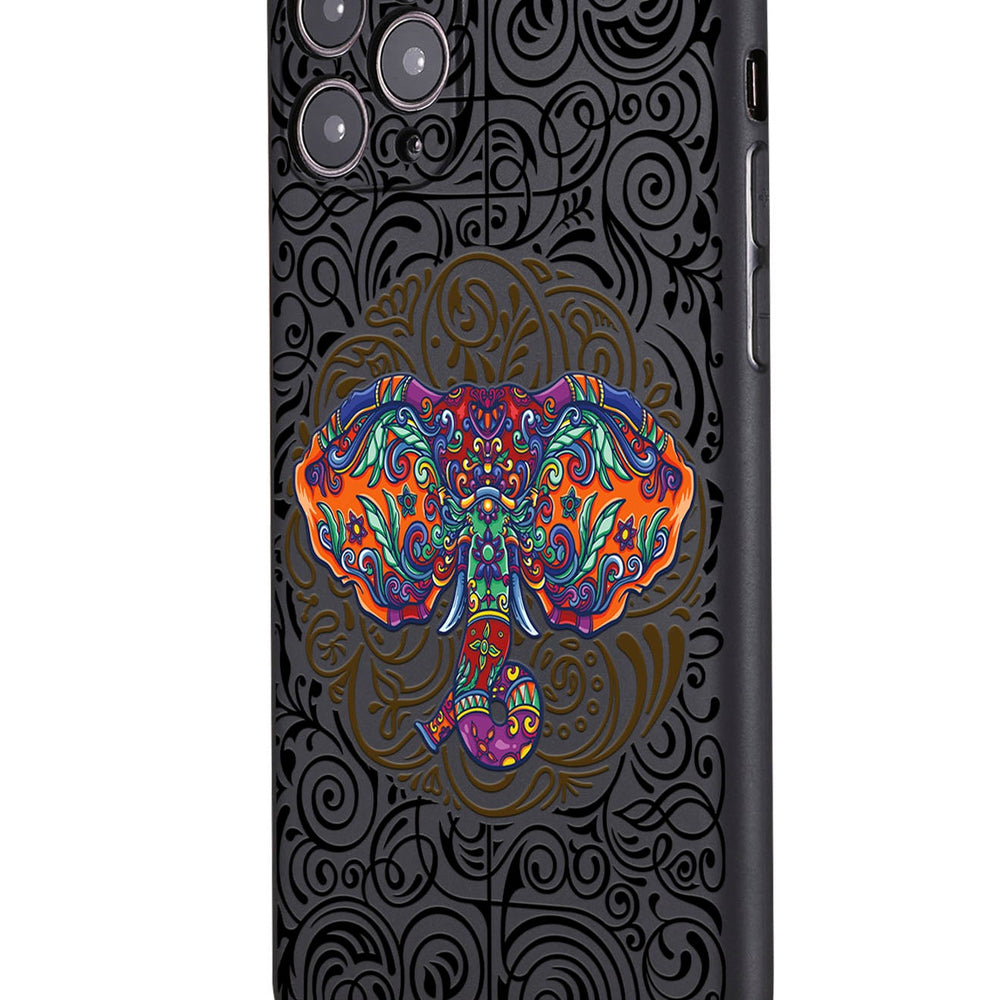 for iPhone 11 Pro Max Case, Shockproof Protective Phone Case Cover for iPhone 11 Pro Max, with The elephant Festival Pattern