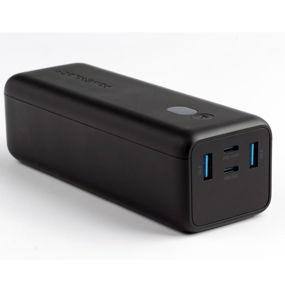 Powerology Onyx Dual USB-C Power Bank 30000mAh PD 100W - Black