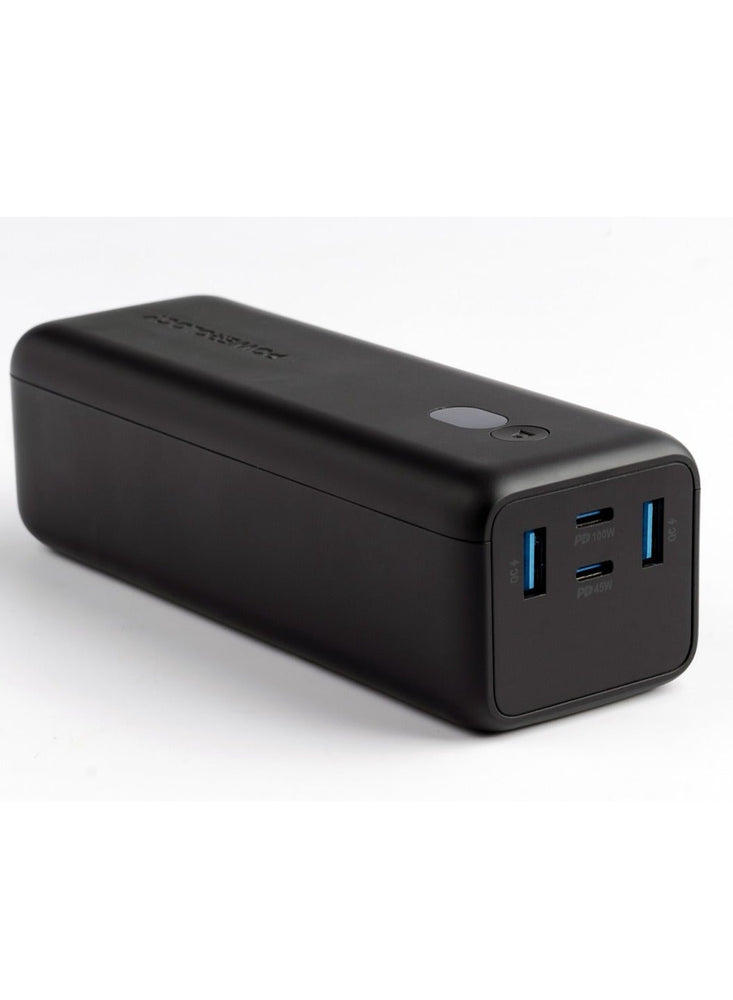 Powerology Onyx Dual USB-C Power Bank 30000mAh PD 100W - Black