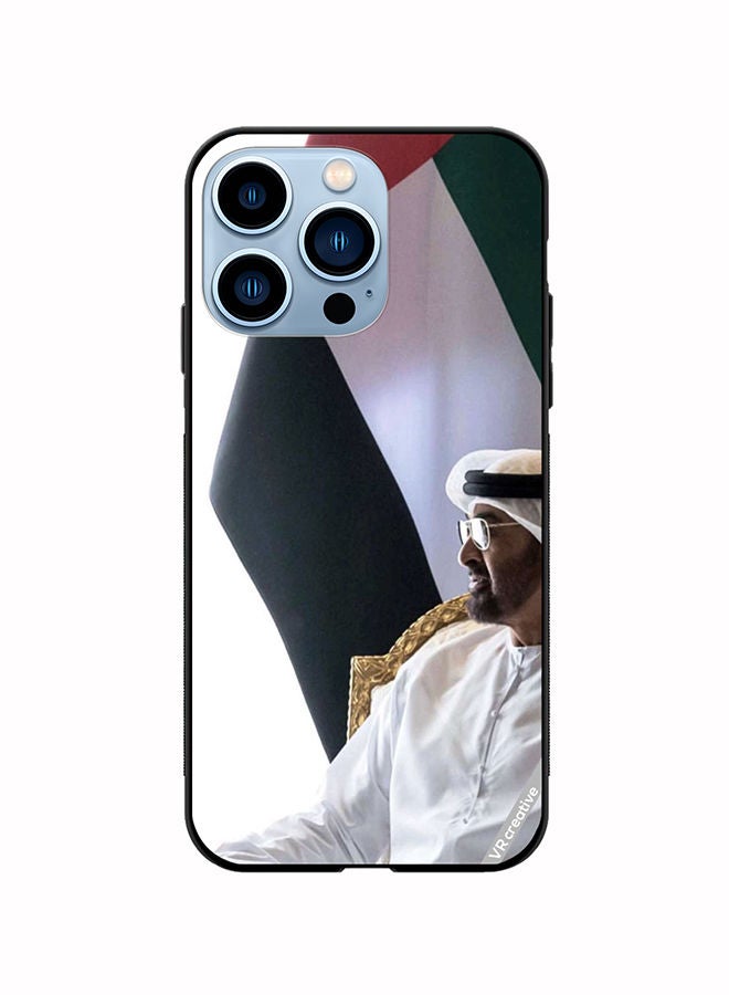 Protective Case Cover For Apple iPhone 13 Pro Max Sheikh Mohamed Bin Zayed Al Nahyan Design Multicolour