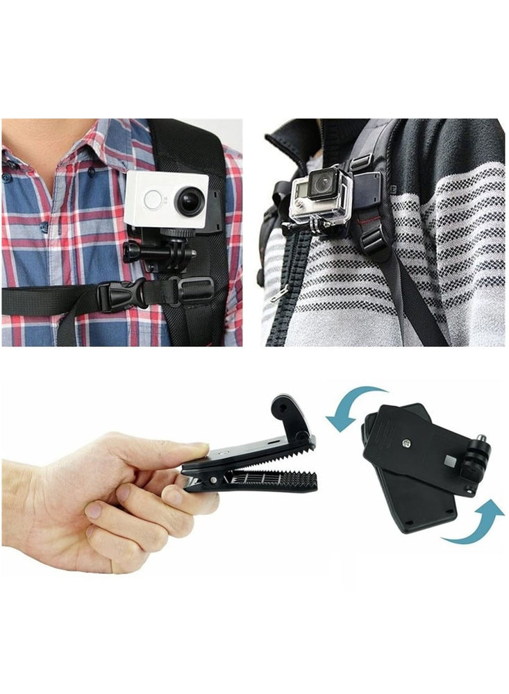 Camera Accessory Kit Chest Mount Wrist Strap Backpack Clip Mount for Insta360 One X3/One X2/Insta360 One RS/Go2 Compatible with GoPro Hero 11/Hero 9/ Hero 8/Hero 7