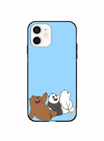 Protective Case Cover For Apple iPhone 12 mini 3 Cute Teddy Design Multicolour