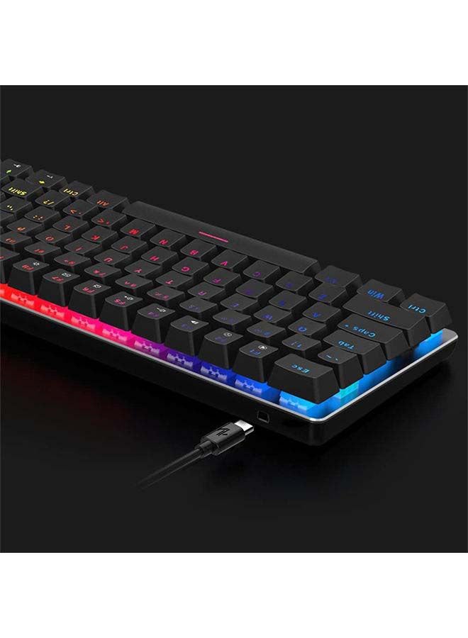 AK33 Gaming 82 keys Mechanical keyboard, RGB backlit Wired keys Computer keyboard for PC Laptop gaming(Black Switch)