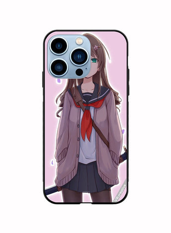 Protective Case Cover For Apple iPhone 13 Pro Anime Girl Design Multicolour