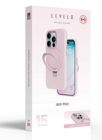 Levelo Iris Pro Liquide Silicone Case For iPhone 15 Pro Max - Pink