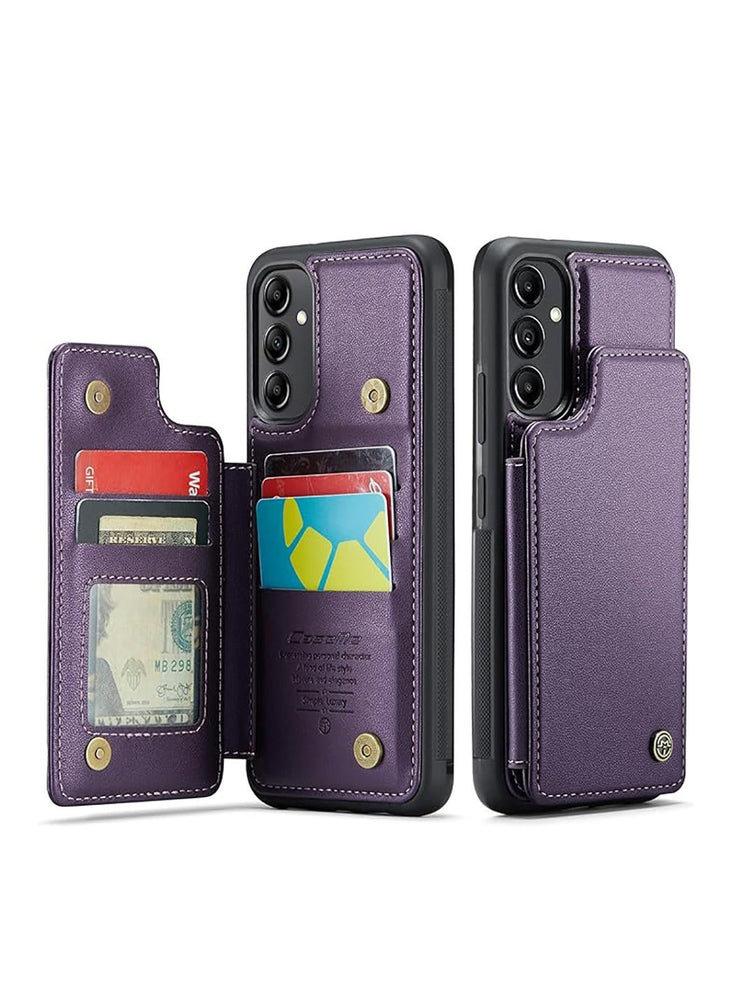 Samsung Galaxy A54 5G Wallet Case [RFID Blocking] PU Leather Case with Magnetic Flip Card Holder Kickstand Slim Shockproof Durable  Samsung Galaxy A54 cover - Purple