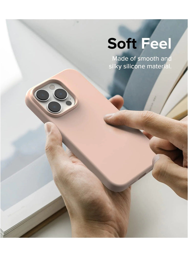 iPhone 14 Pro Case Liquid Gel Silicone Rubber, Soft Silky Touch, Anti Scratch and Shockproof Back Cover