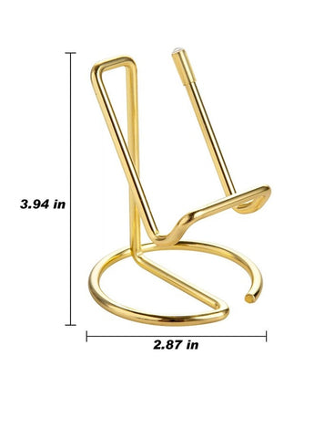 Cell Mobile Phone Stand Holder for Desk Cute Metal Gold Cell Phone Holder for Table Desk Accessories Compatible with All Mobile Phones iPhone Switch iPad